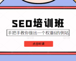 SEO培训班课程,手把手教你做出一个权重6的例站,价值8000元-第一资源库
