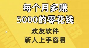 欢友软件，新人上手容易，每个月多赚5000的零花钱【揭秘】-第一资源库